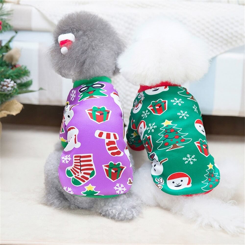 Camiseta de cachorro boneco de neve de Natal – Festiva e divertida para as férias