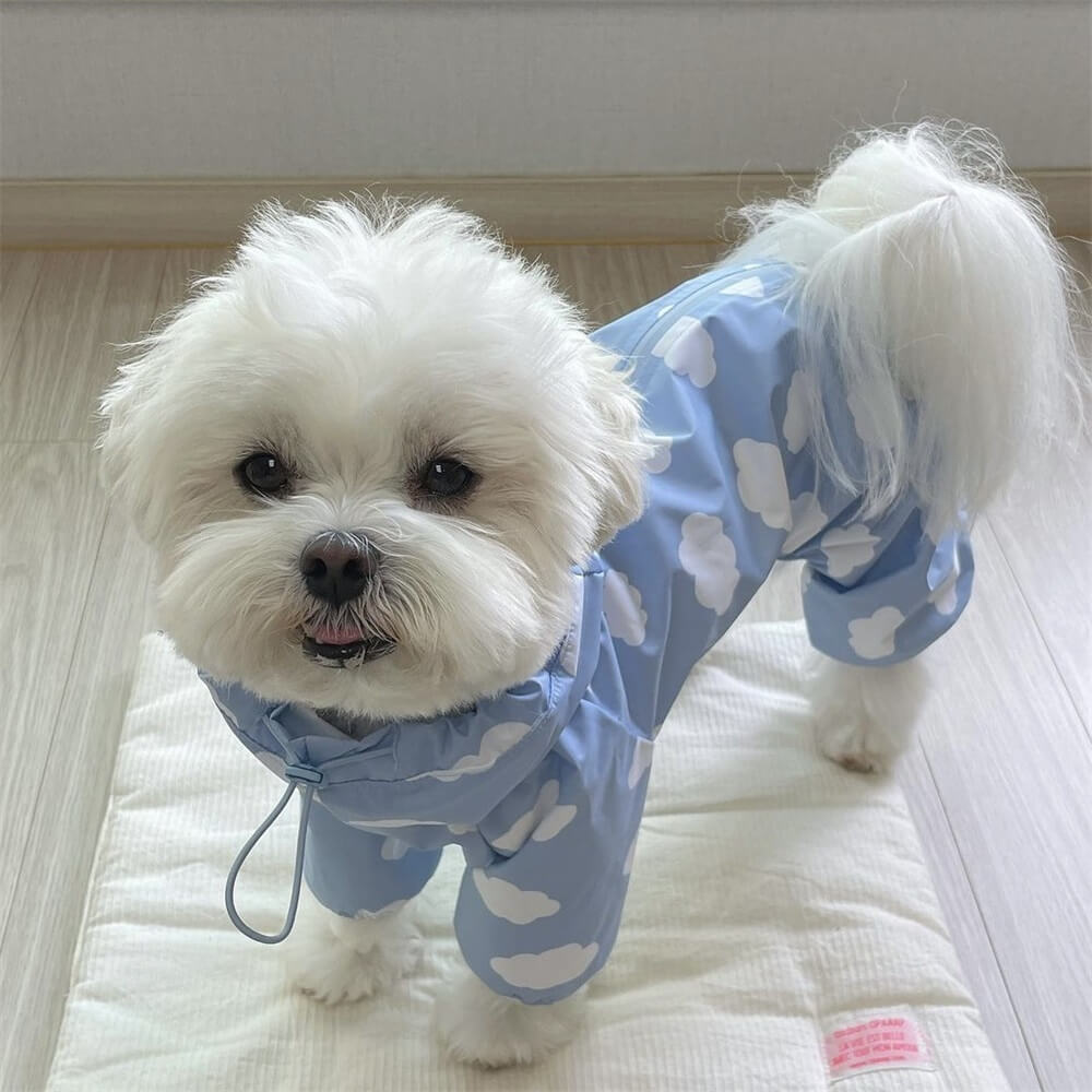 Capa de chuva com cobertura total à prova d'água para cães de estimação