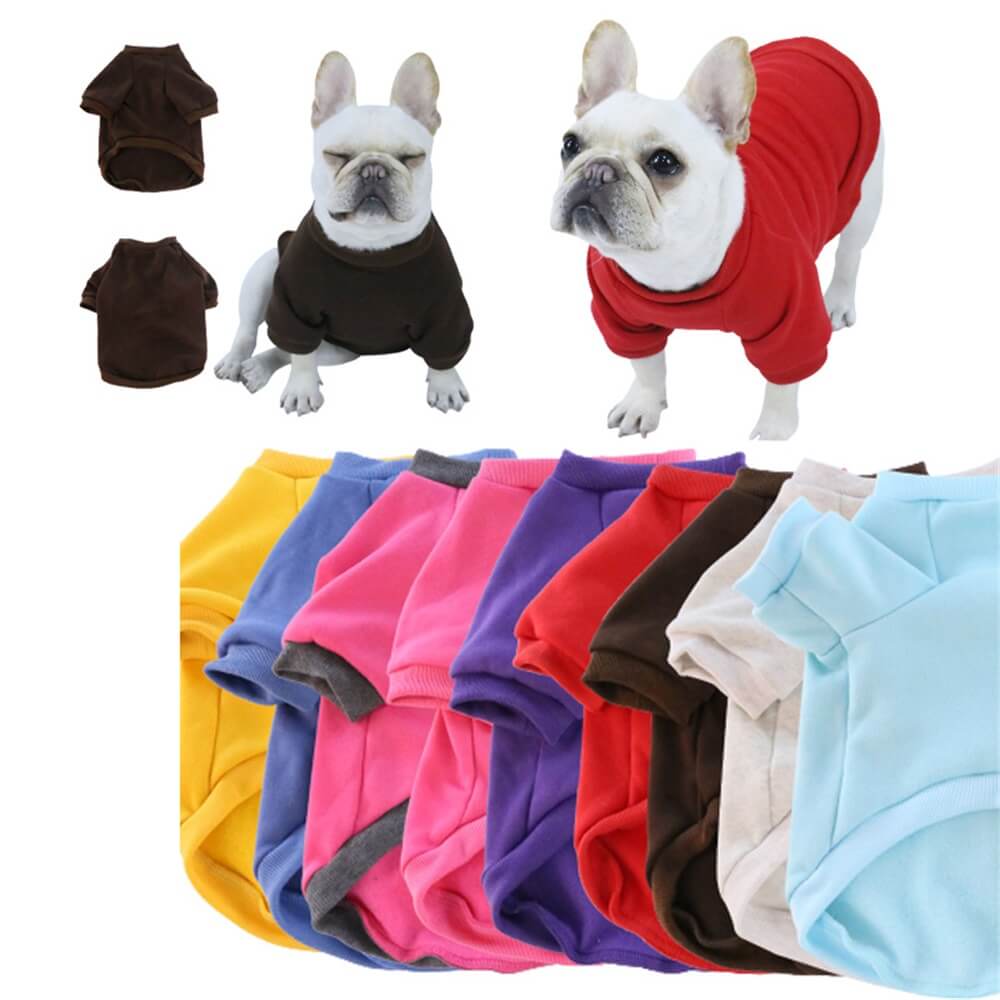 Camisa básica de cor sólida para cachorro – Confortável e clássica para uso diário