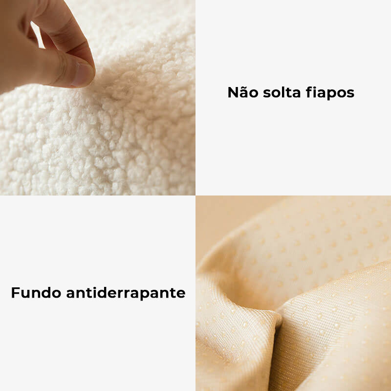 Cobertura para Sofá Ultramacia de Fleece Felpuda Quente e Antiderrapante