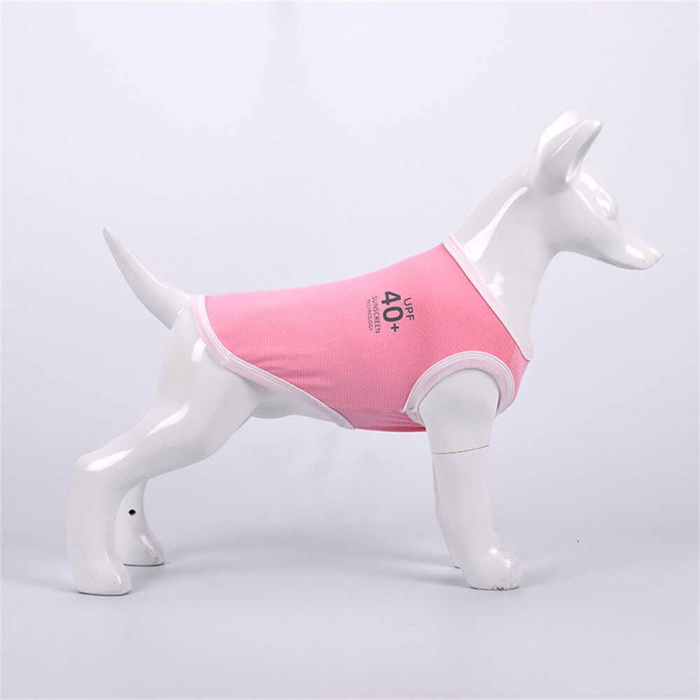 Pet Cachorro Roupas Protetor Solar Multicolor Colete Fino Respirável