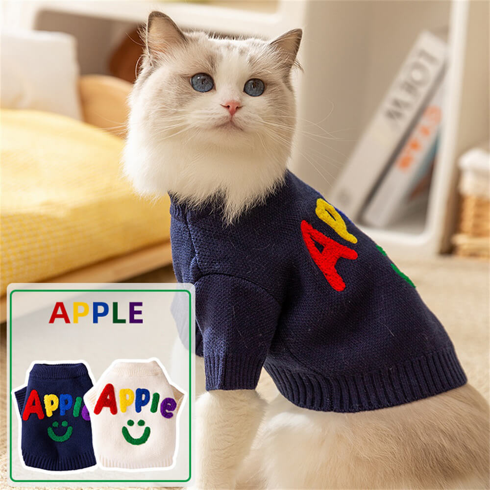 Adorável e aconchegante suéter de cachorro "Apple" - perfeito para o estilo de inverno