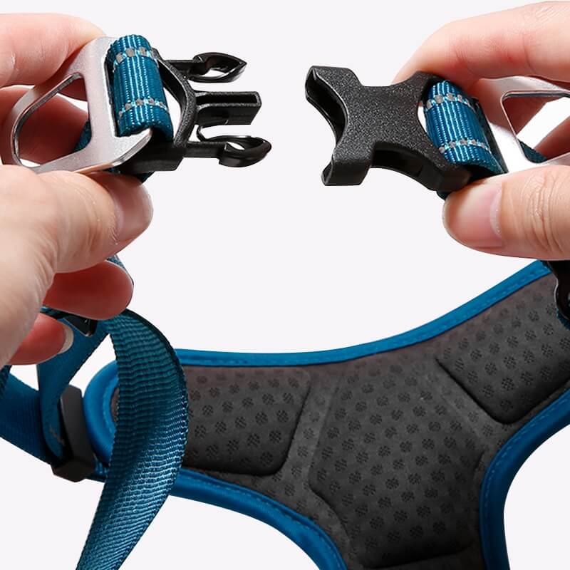 Adjustable Anti-Pull Breathable Dog Harness with Hands-Free Leash