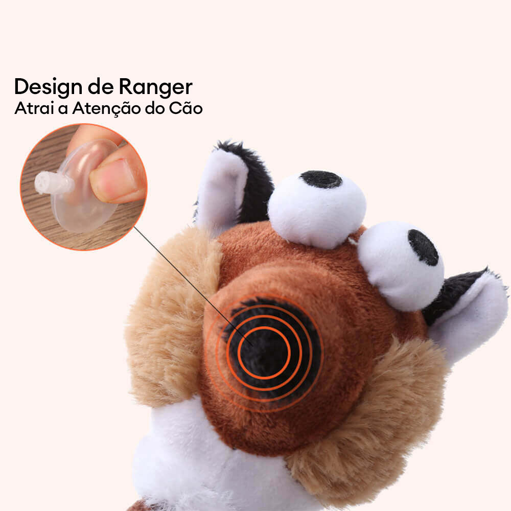 Brinquedo de pelúcia para cachorro com guincho de animal de pescoço longo brinquedo de mastigar interativo