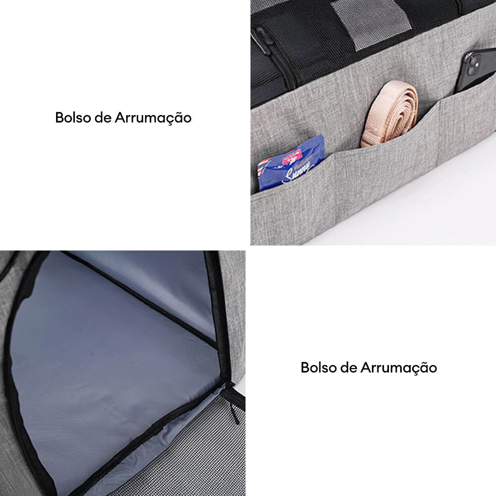 Assento de carro para cães e gatos, dobrável, portátil e respirável, ideal para viagens e bolsa de transporte