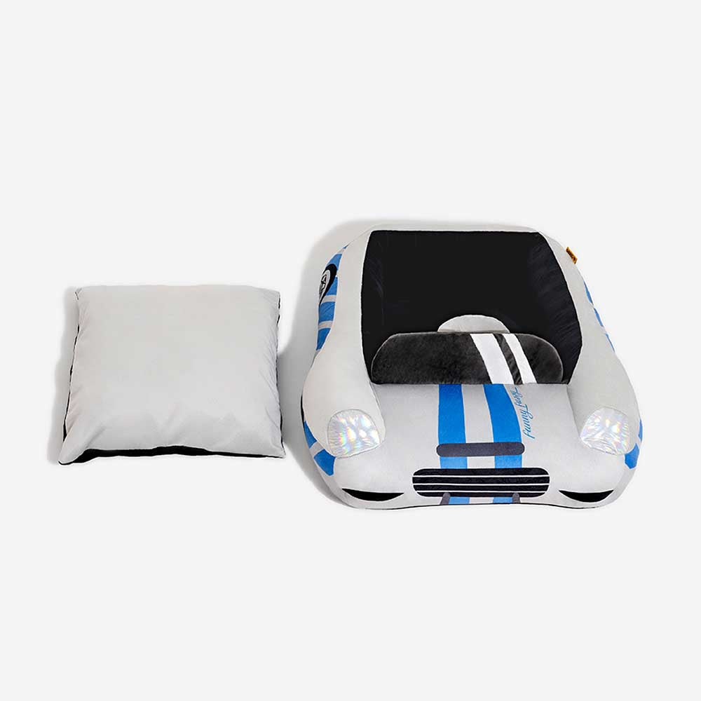 Cama para Animais de Estimação Clássica Conversível com Almofada para Carros de Corrida - Fast＆Fur