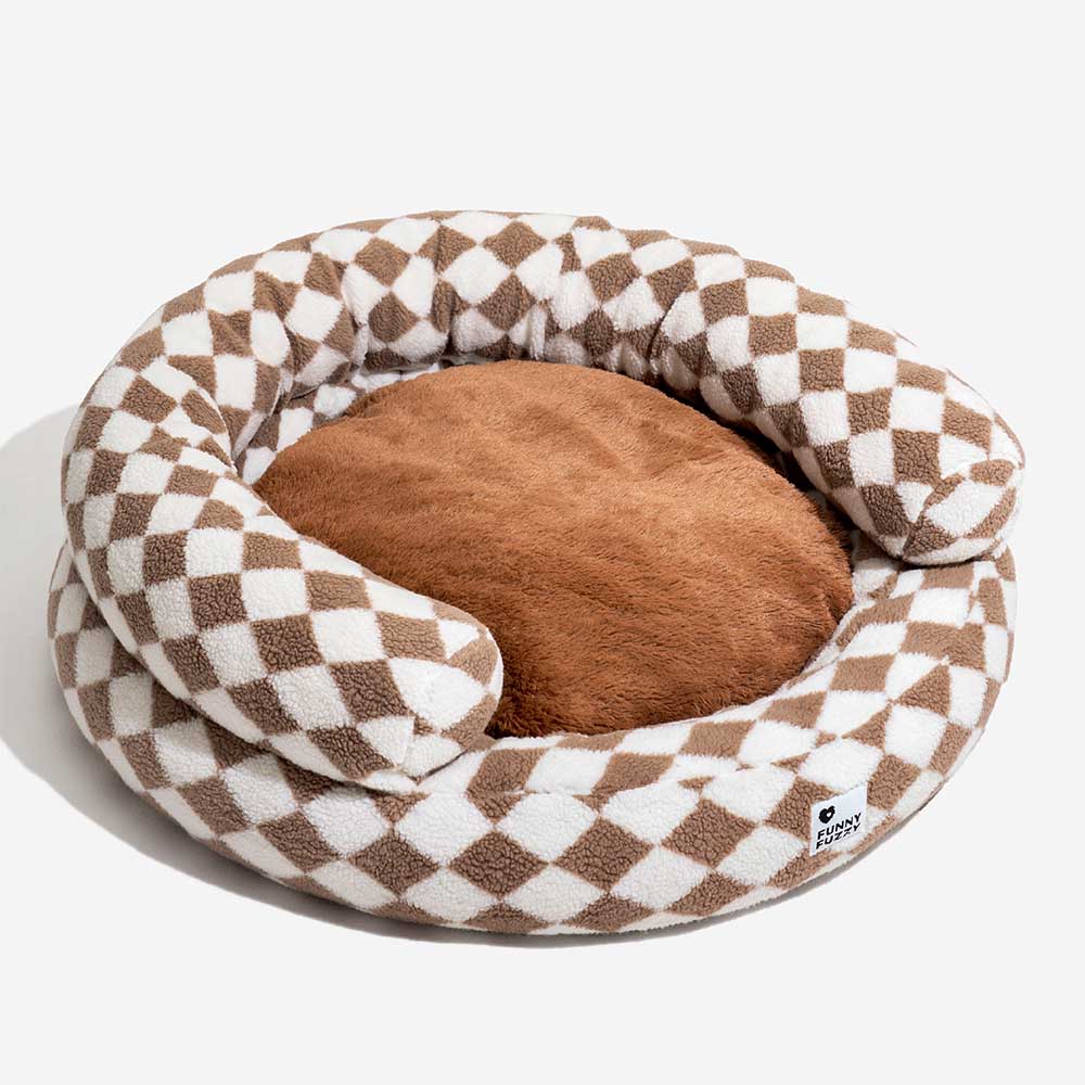 Cama para cachorro Clássico Argila lavável Bolinho de Donut - Refúgio acolhedor