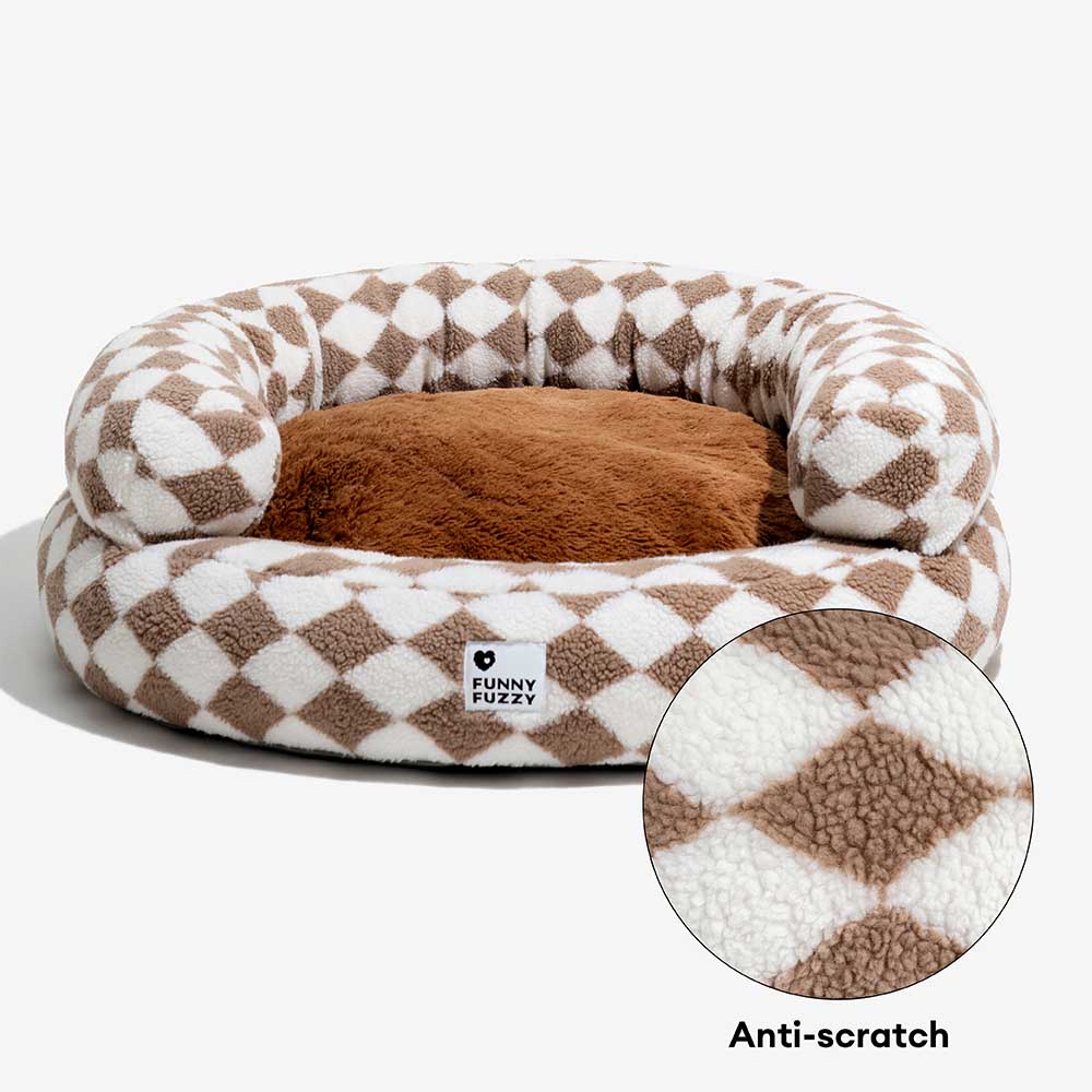 Cama para cachorro Clássico Argila lavável Bolinho de Donut - Refúgio acolhedor