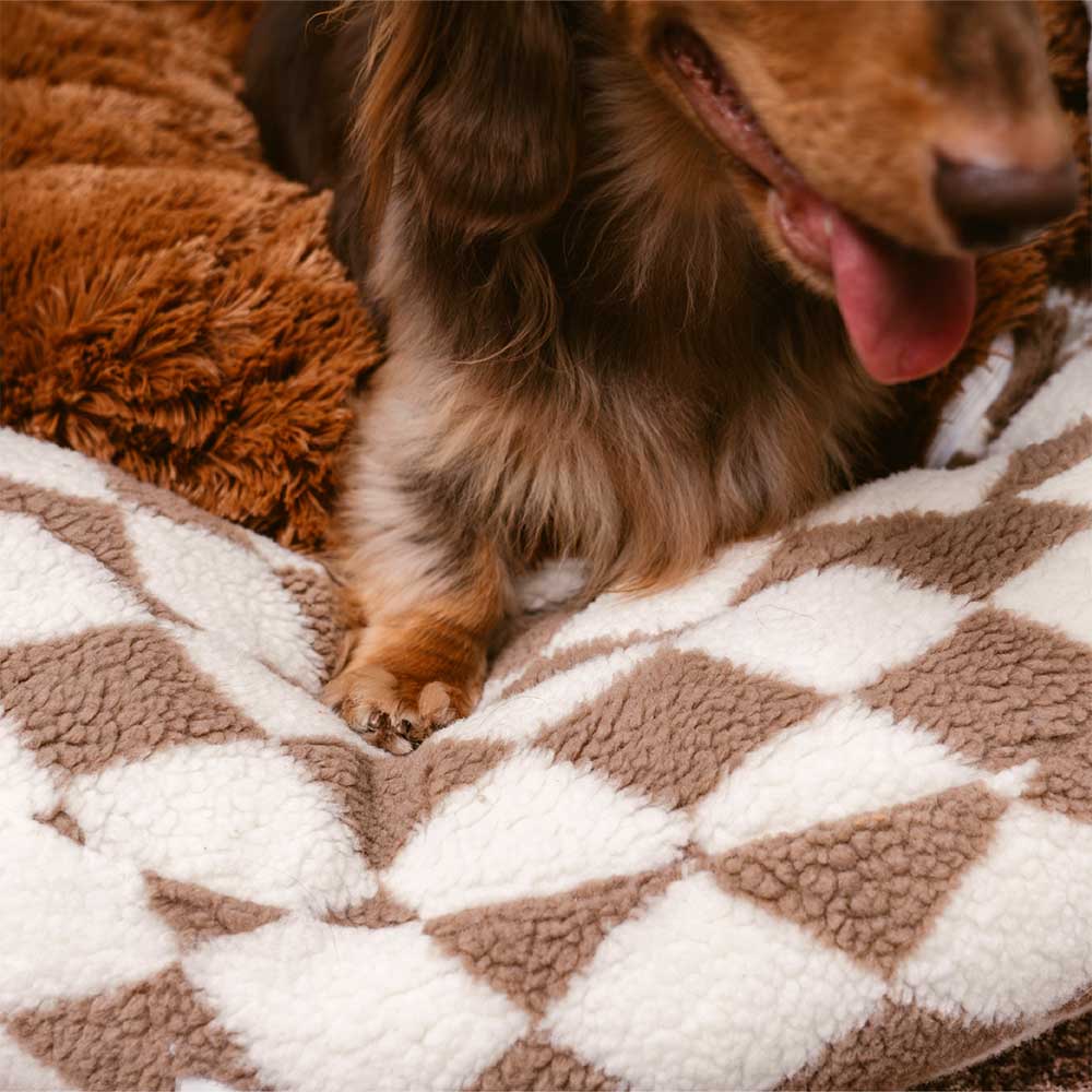 Cama para cachorro Clássico Argila lavável Bolinho de Donut - Refúgio acolhedor