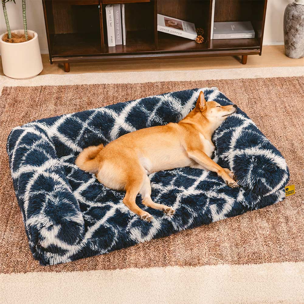 Sofá-cama ortopédico xadrez clássico para cães - conforto aconchegante