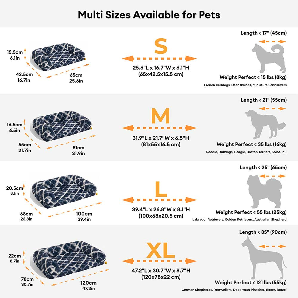 Sofá-cama ortopédico xadrez clássico para cães - conforto aconchegante