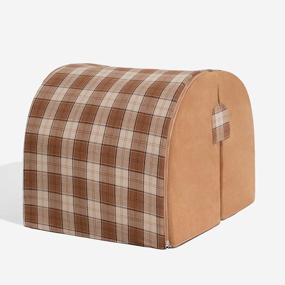 Cama ortopédica para cães Classical Plaid House - Warm Retreat