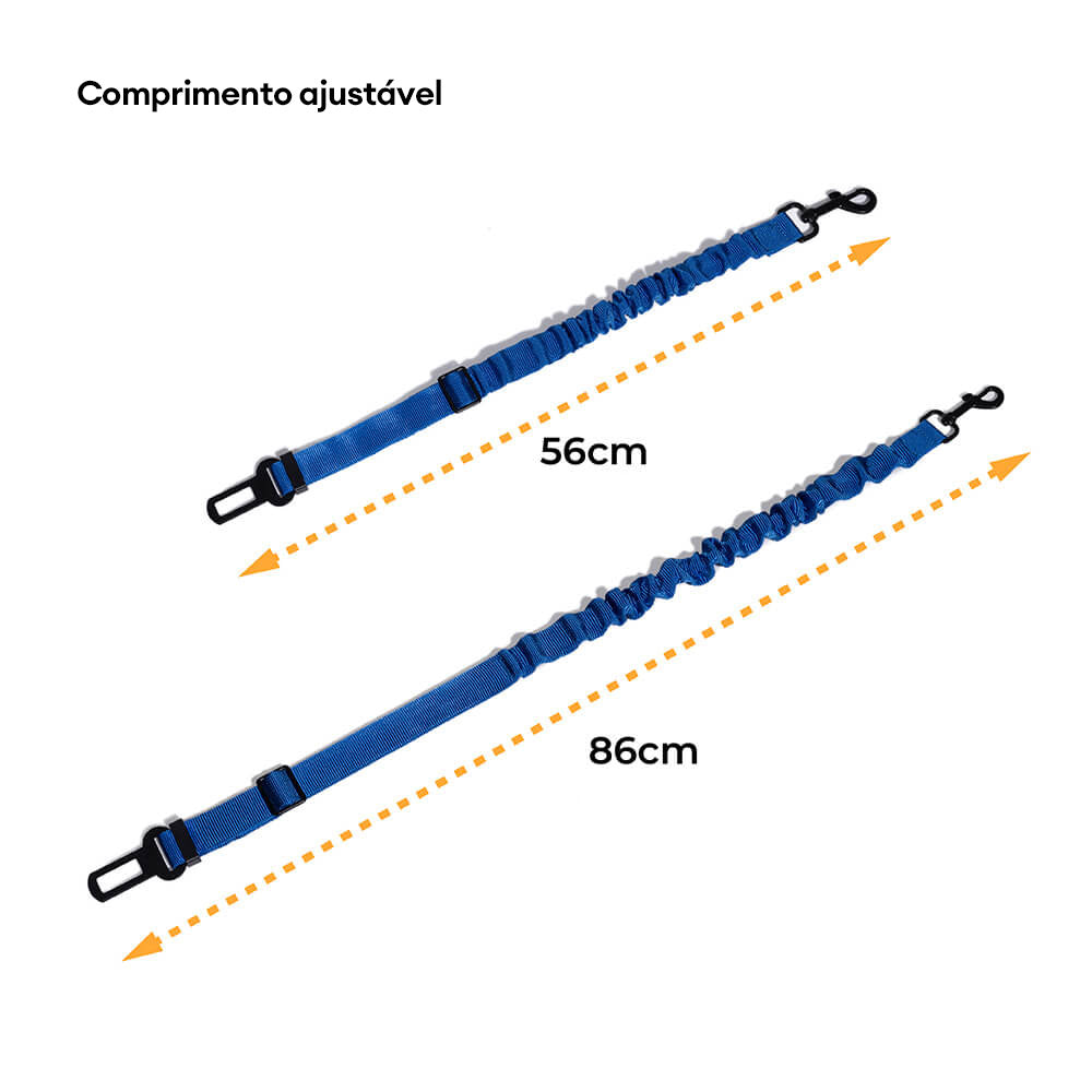 Cinto de Segurança para Carro com Amortecedor Ajustável Cães Calmos