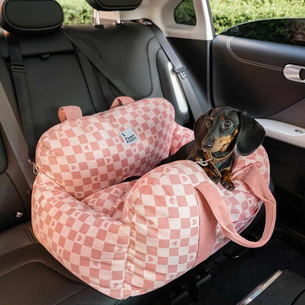 Cama para Assento de Carro para Cachorros e Filhotes para Viagens Seguras - Primeira classe