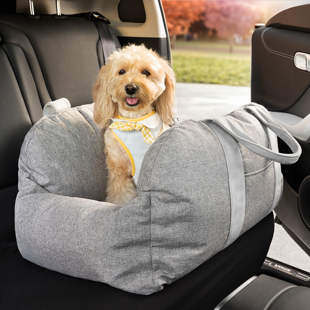 Cama para Assento de Carro para Cachorros e Filhotes para Viagens Seguras - Primeira classe