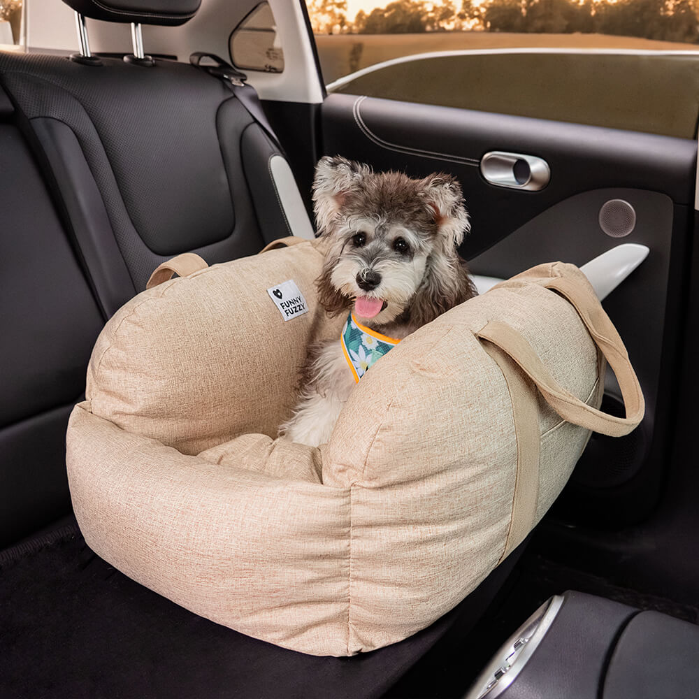 Cama para Assento de Carro para Cachorros e Filhotes para Viagens Seguras - Primeira classe