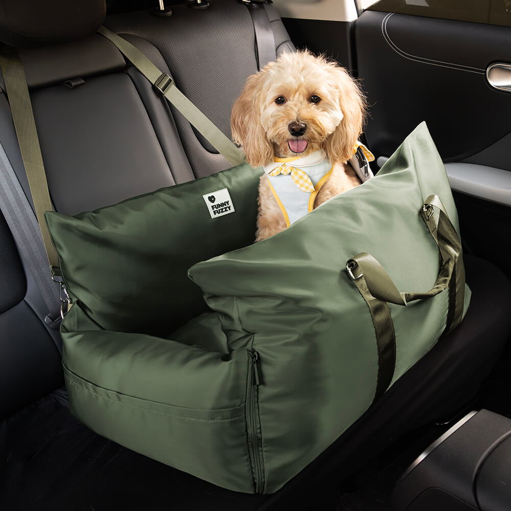 Cama para Assento de Carro para Cachorros e Filhotes para Viagens Seguras - Primeira classe