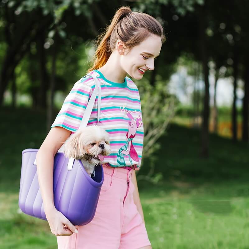 Bolsa de transporte para animais de estimação EVA leve, impermeável e de grande capacidade para ambientes externos