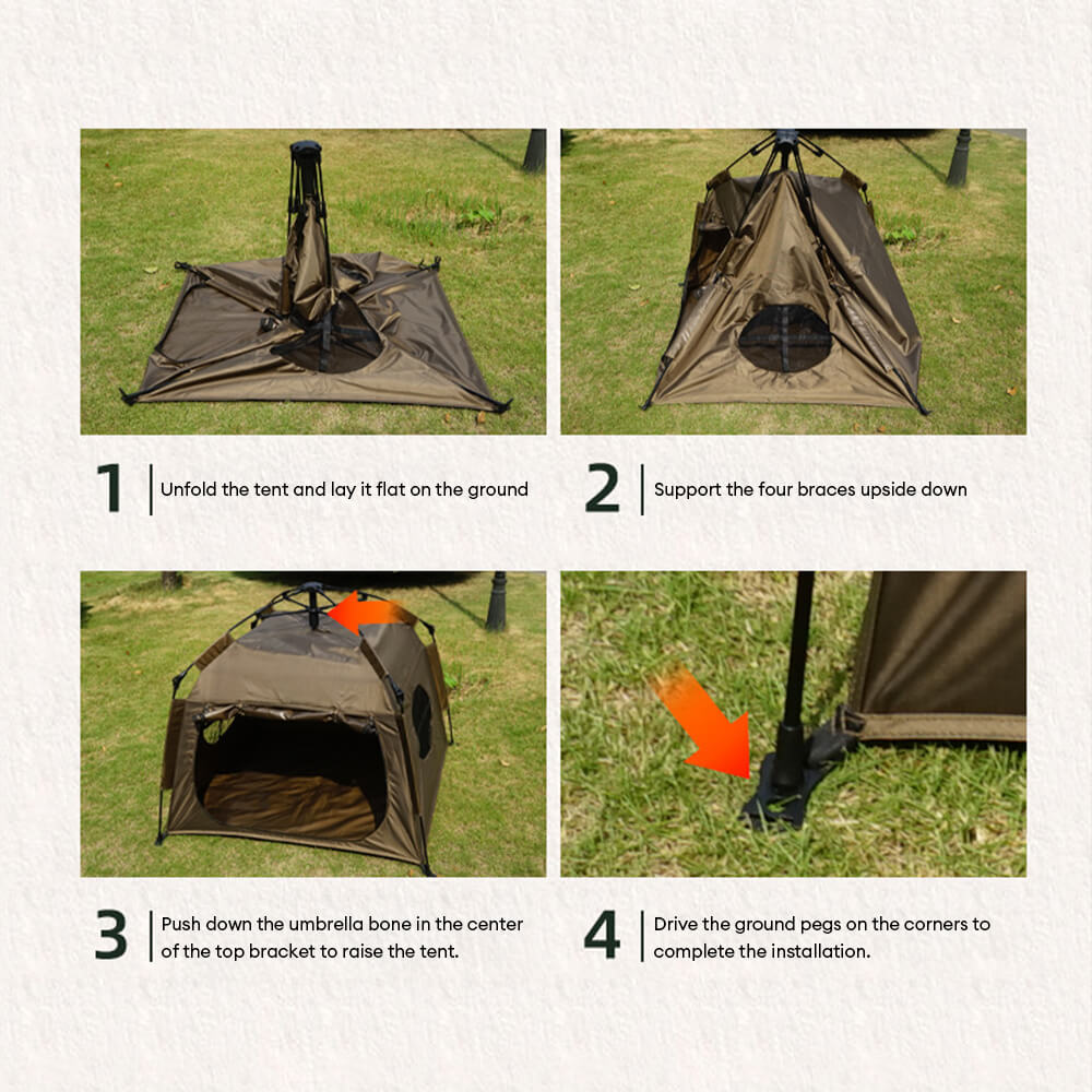 Tenda automática dobrável portátil para acampamento ao ar livre para cães