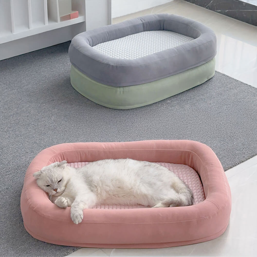 Cama ortopédica lavável para cães e gatos de pelúcia macia funcional