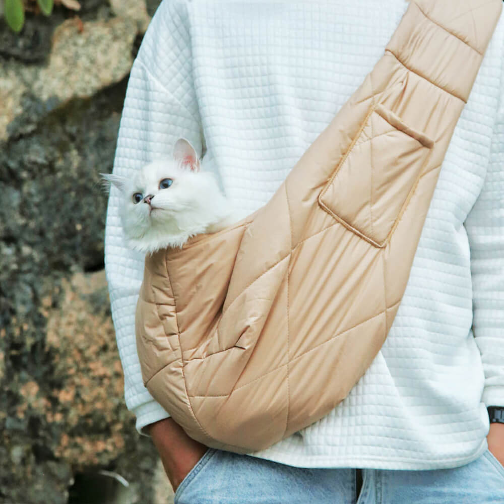 Bolsa de transporte para cães e gatos, confortável, macia e quente, para áreas externas