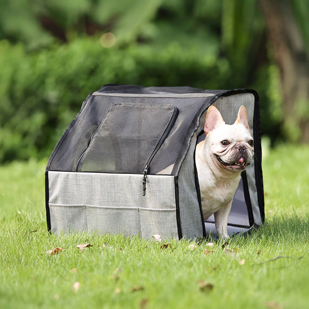 Assento de carro para cães e gatos, dobrável, portátil e respirável, ideal para viagens e bolsa de transporte