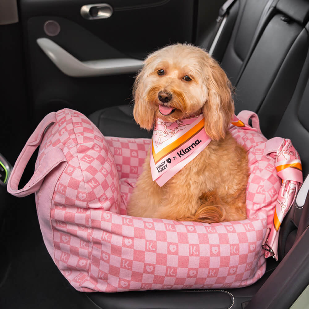 Cama para Assento de Carro para um Viagem Segura para Cachorros Grandes FUNNYFUZZY X Klarna