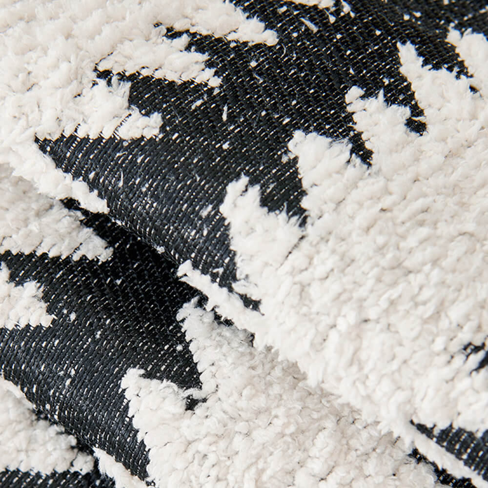 Capa de Sofá Chenille com Listras Chevron Modernas e Bordas Onduladas