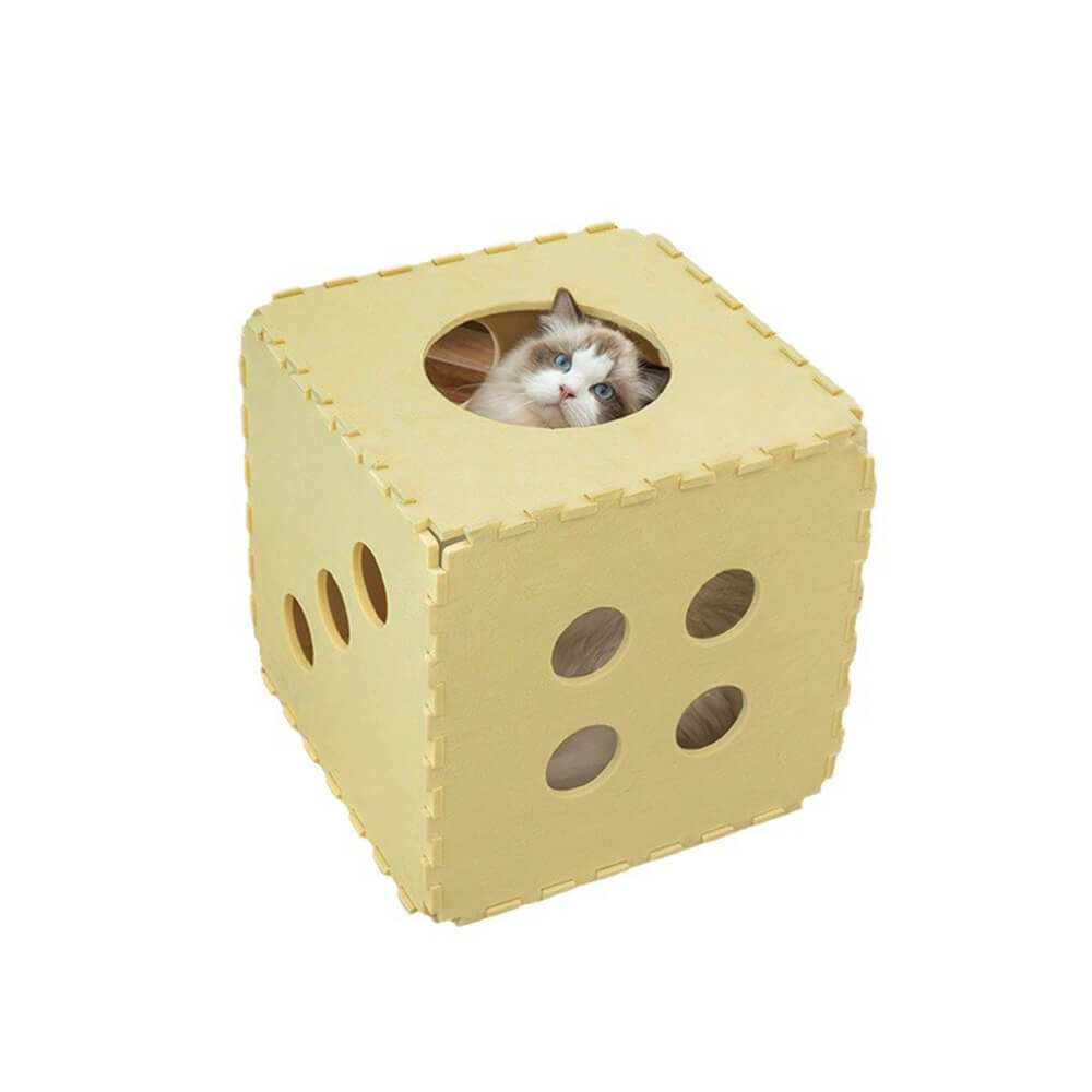 Cubo de Gato Removível Multifuncional em Feltro Resistentes a Arranhões