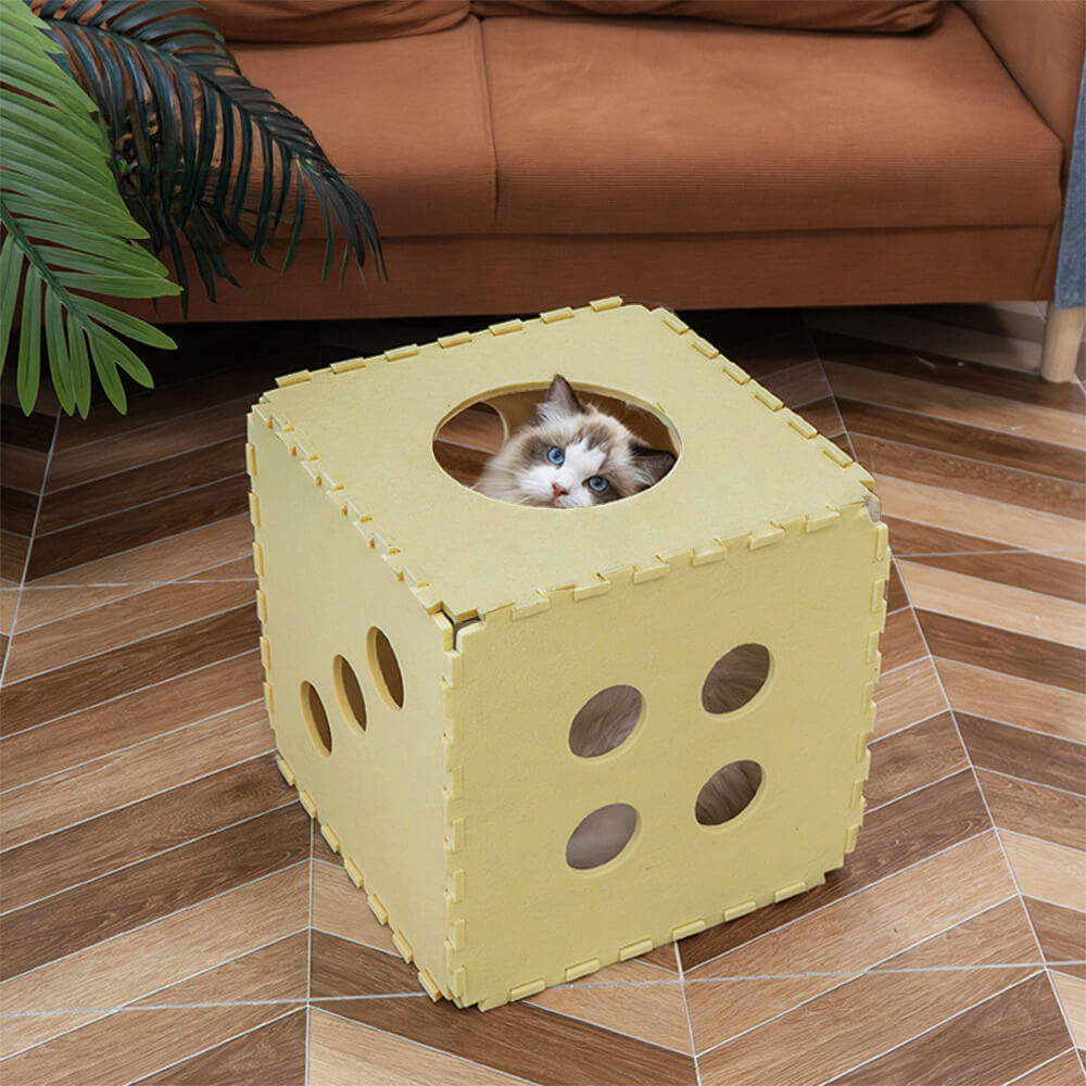 Cubo de Gato Removível Multifuncional em Feltro Resistentes a Arranhões