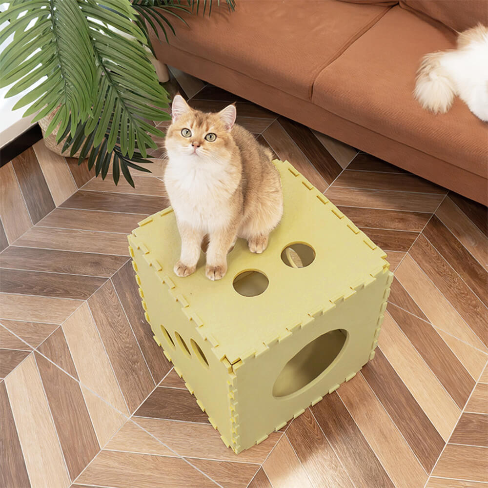 Cubo de Gato Removível Multifuncional em Feltro Resistentes a Arranhões