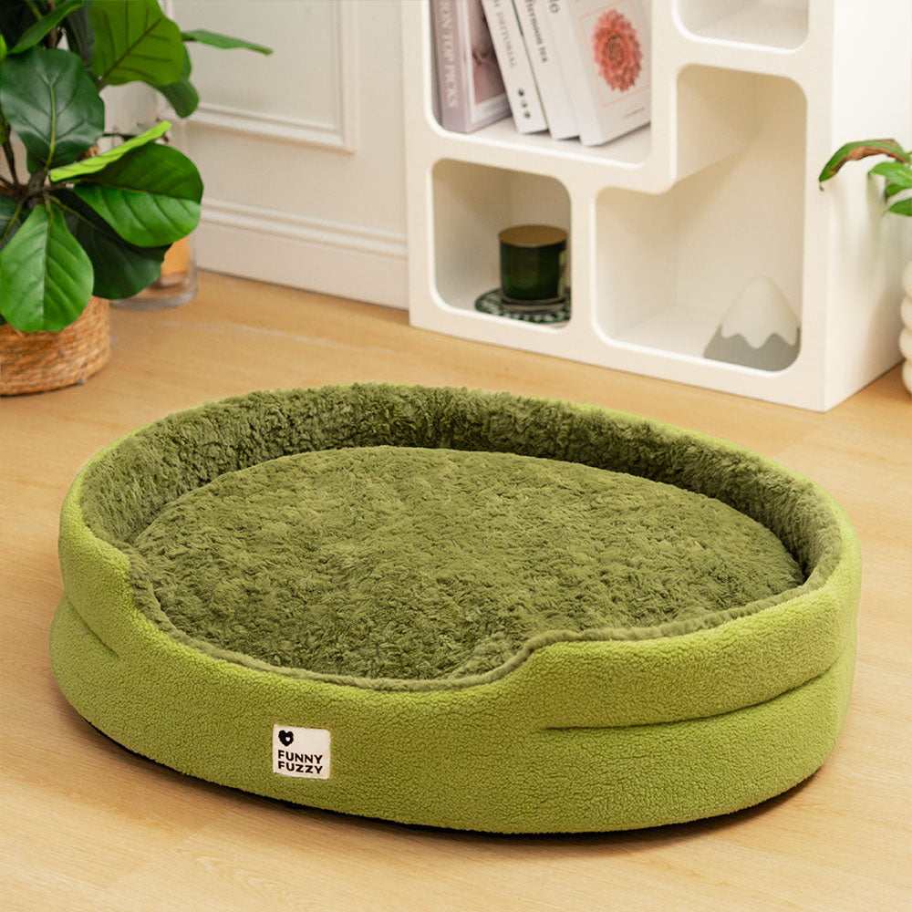 Fluffy Fleece Moss 2 em 1 Cama Conforto Multifuncional para Cachorro