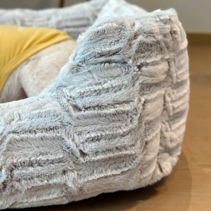 Fluffy Warm Plush Square Cat & Dog Bed