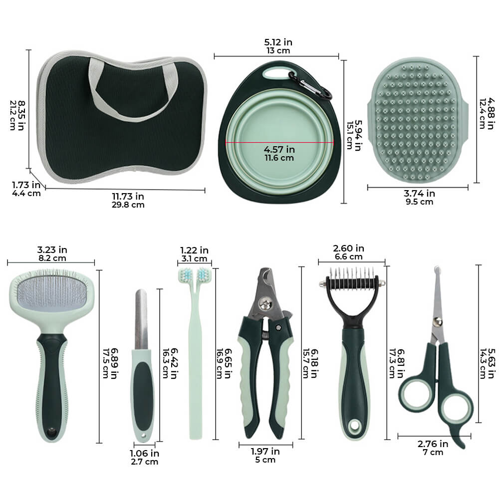 Kit completo de limpeza e cuidados para animais de estimação tudo-em-um