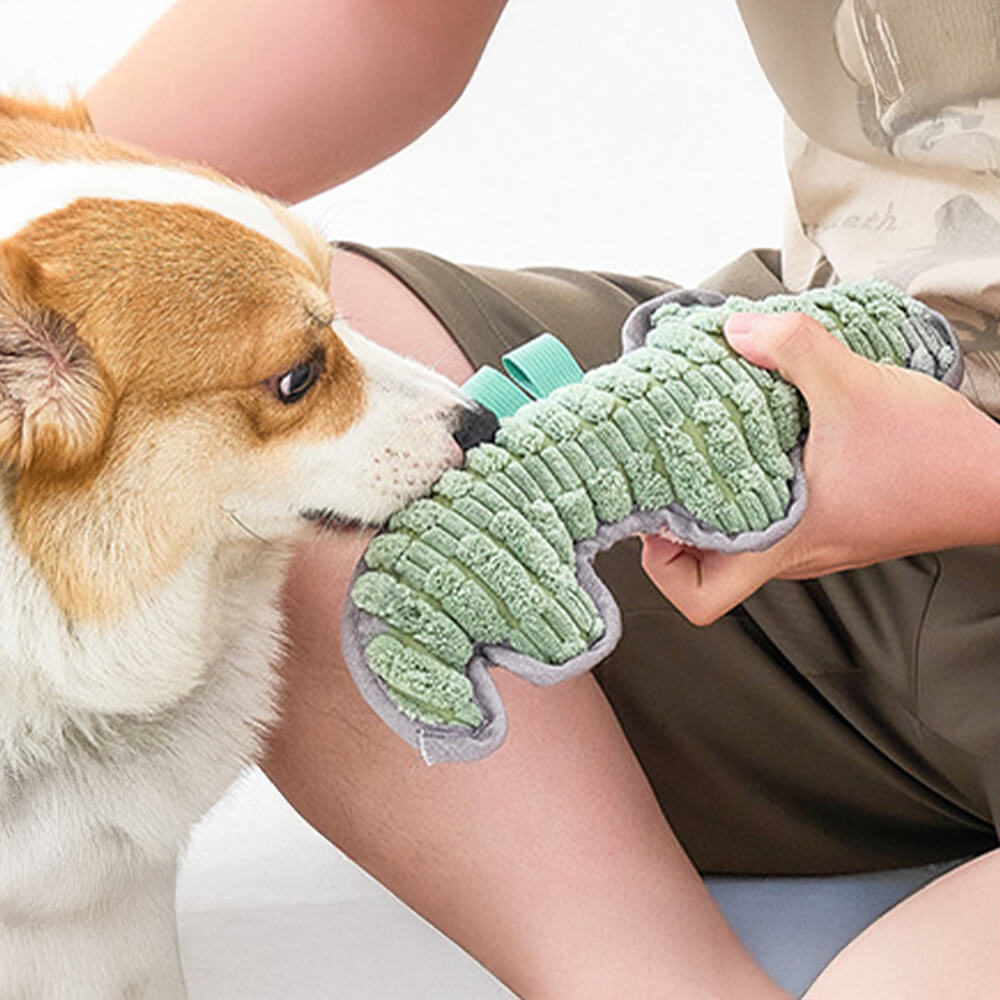 Animal Assembly Squeak Brinquedo de pelúcia interativo para limpeza de dentes para cachorro