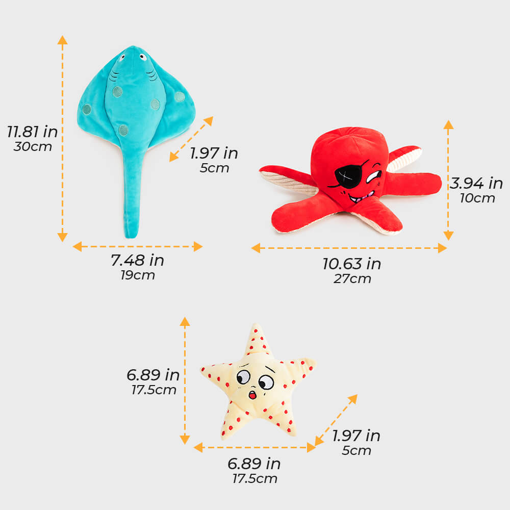 Brinquedo para cães que faz barulho e é resistente à mastigação - Mundo Oceânico