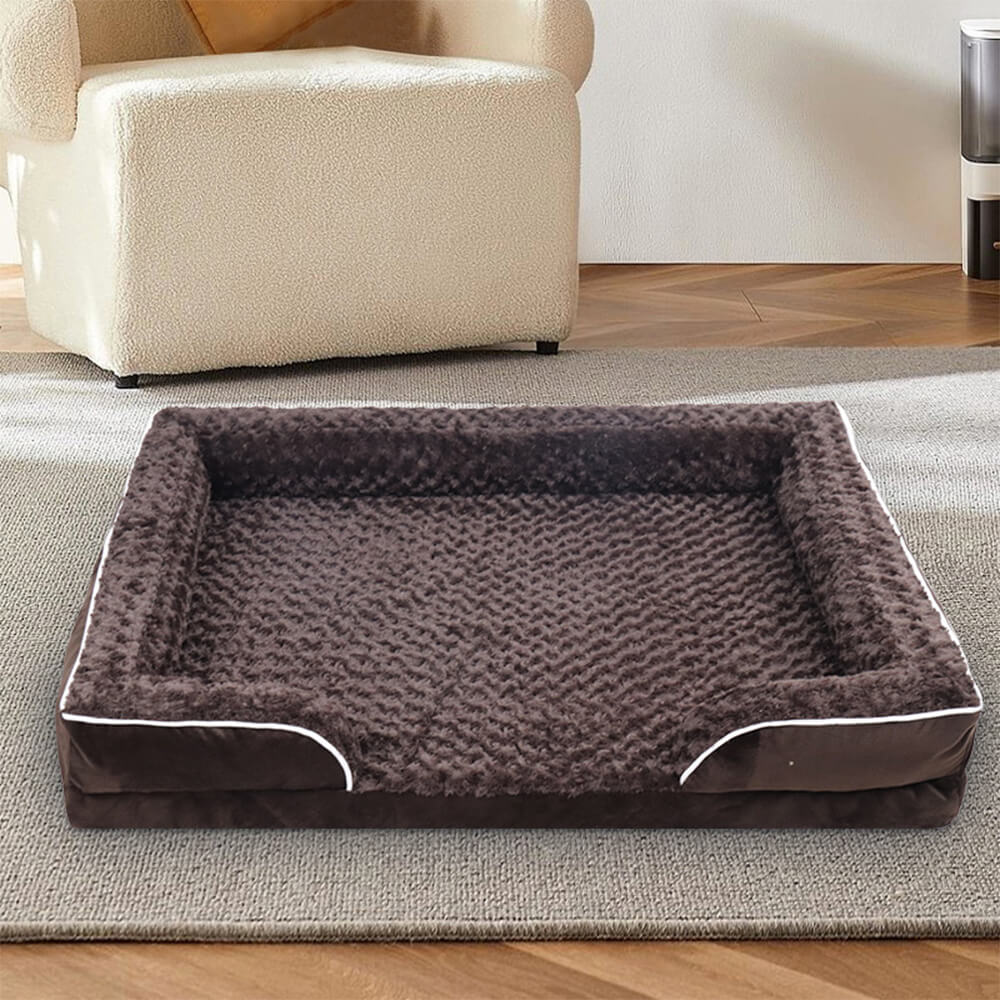 Cama ortopédica removível à prova d'água com suporte surround completo para cães