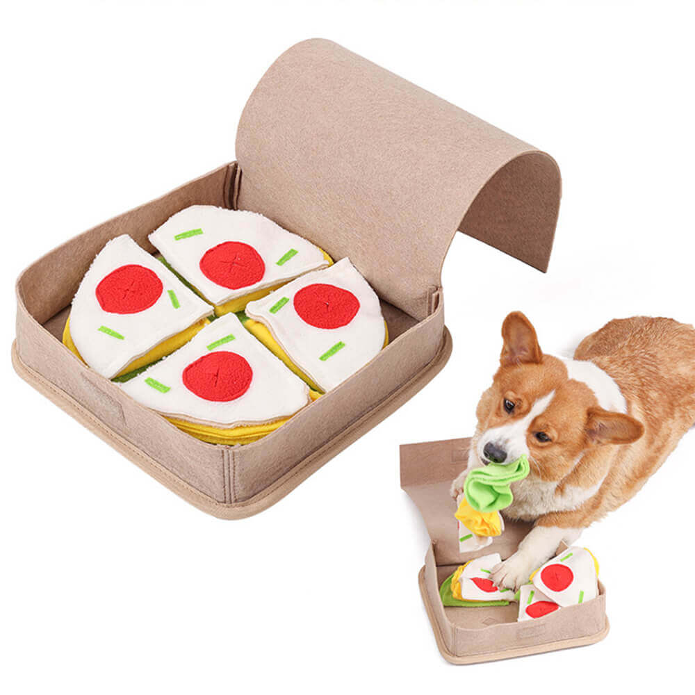 Brinquedo interativo de alimentação lenta Pizza Snuffle Mat Brinquedo para cachorro