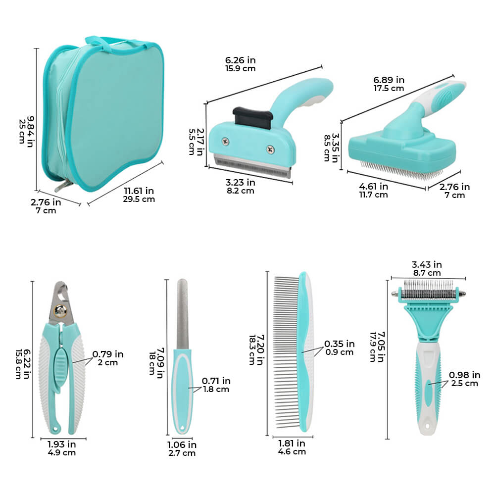 Kit de cuidados profissionais Conjunto abrangente de ferramentas para cuidados com animais de estimação