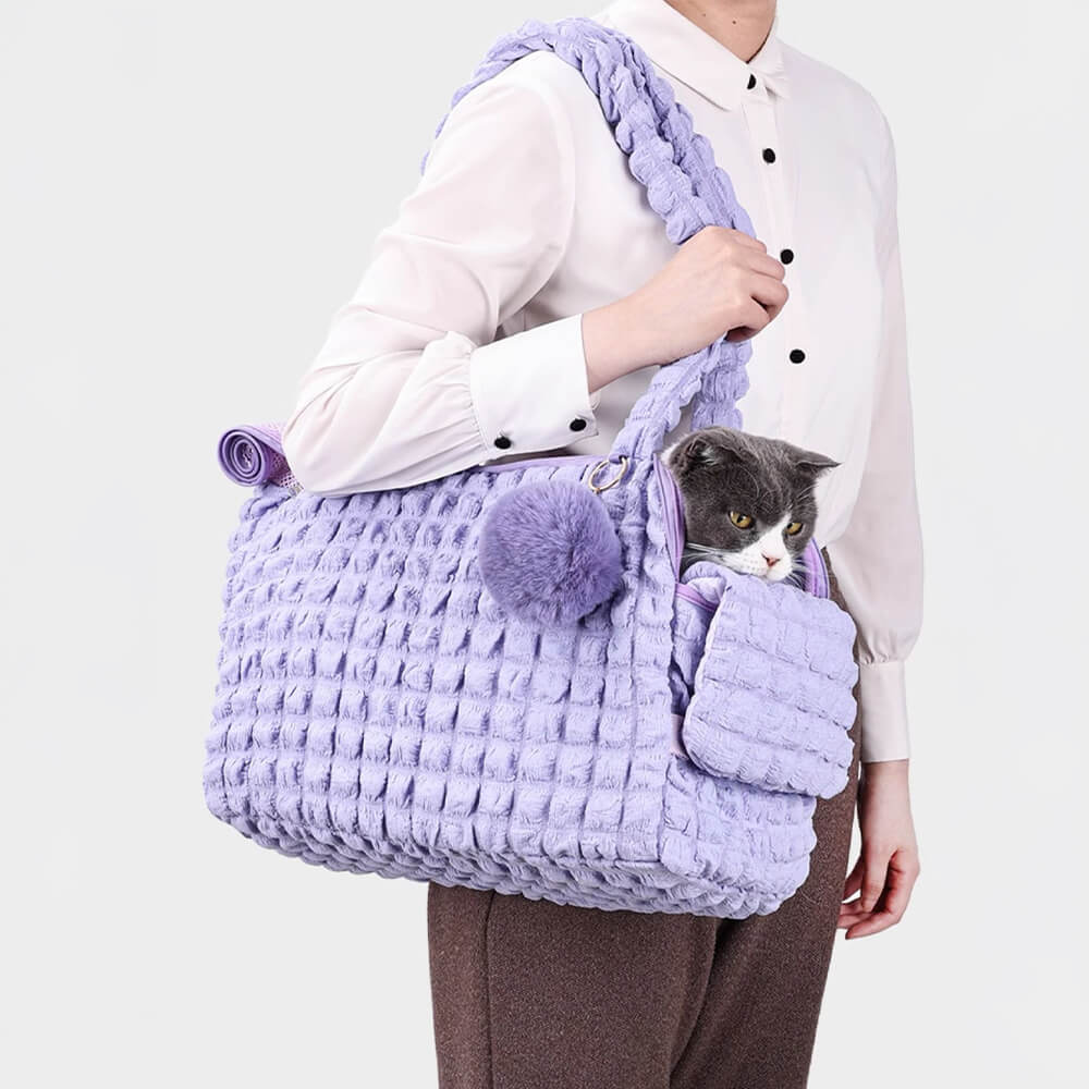 Trendy Cozy Leve Respirável Destacável Pet Carrier Bolsa de Ombro