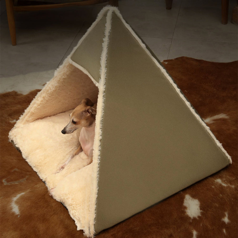 Triângulo Grande Espaço Quente Pele-Amigável Camping Dog & Cat Tenda Cama