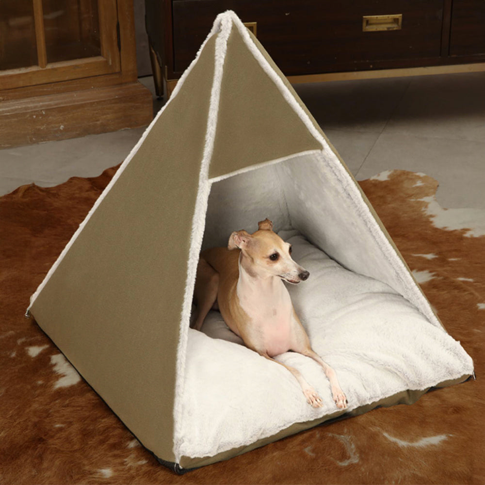 Triângulo Grande Espaço Quente Pele-Amigável Camping Dog & Cat Tenda Cama