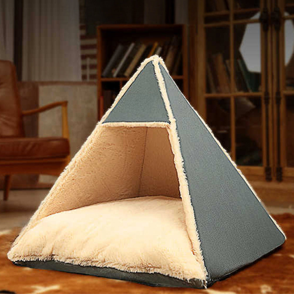 Triângulo Grande Espaço Quente Pele-Amigável Camping Dog & Cat Tenda Cama