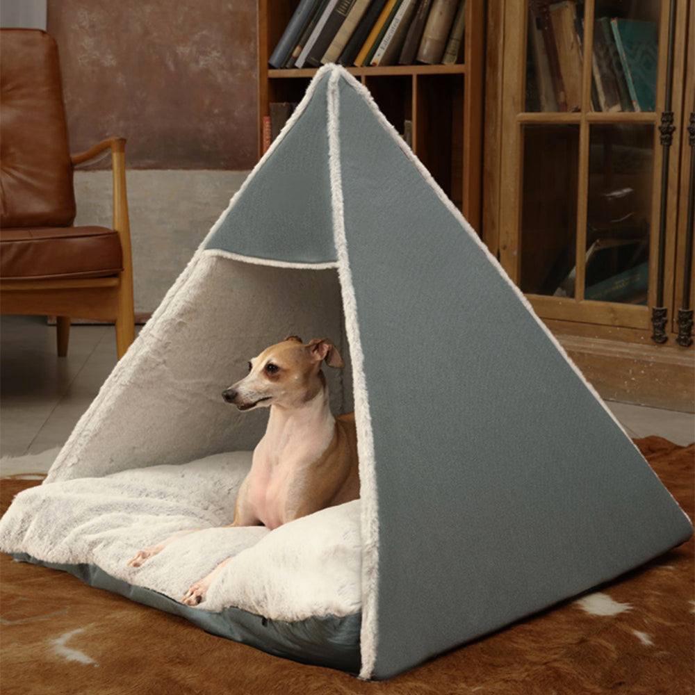 Triângulo Grande Espaço Quente Pele-Amigável Camping Dog & Cat Tenda Cama