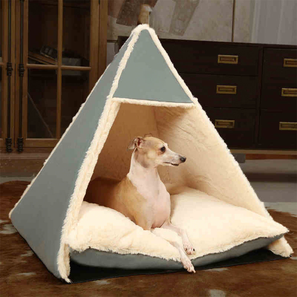 Triângulo Grande Espaço Quente Pele-Amigável Camping Dog & Cat Tenda Cama