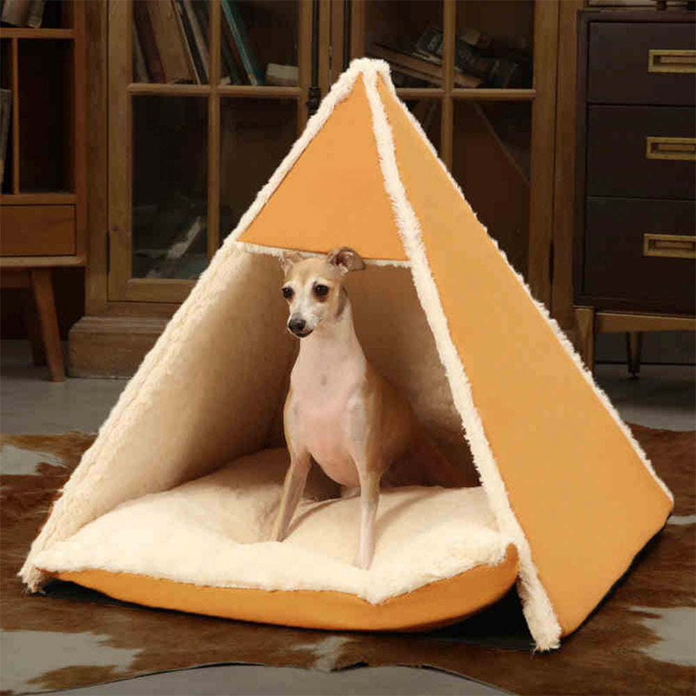 Triângulo Grande Espaço Quente Pele-Amigável Camping Dog & Cat Tenda Cama