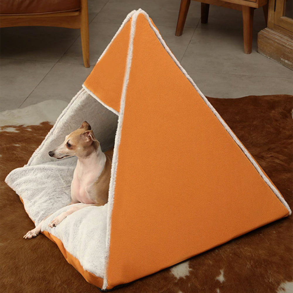 Triângulo Grande Espaço Quente Pele-Amigável Camping Dog & Cat Tenda Cama