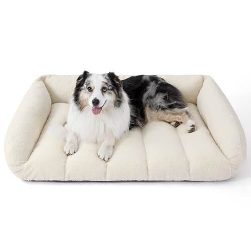 Ultra-macio falso sherpa velo ortopédico quente lavável sofá-cama para cães