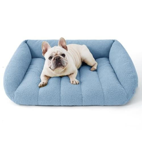 Ultra-macio falso sherpa velo ortopédico quente lavável sofá-cama para cães