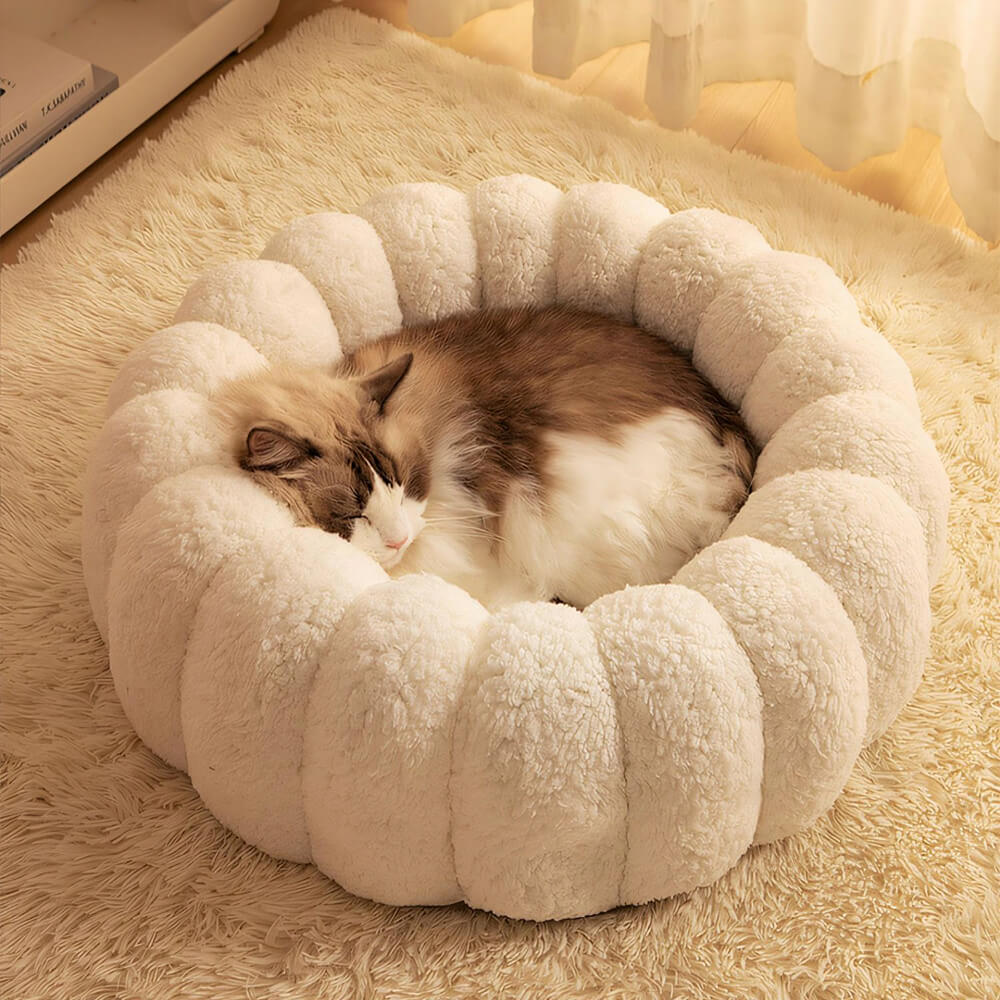 Cama para gatos semi-fechada multifuncional, com suporte total e quentinha, amiga da pele